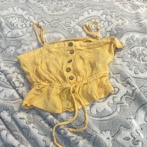 Yellow crop top